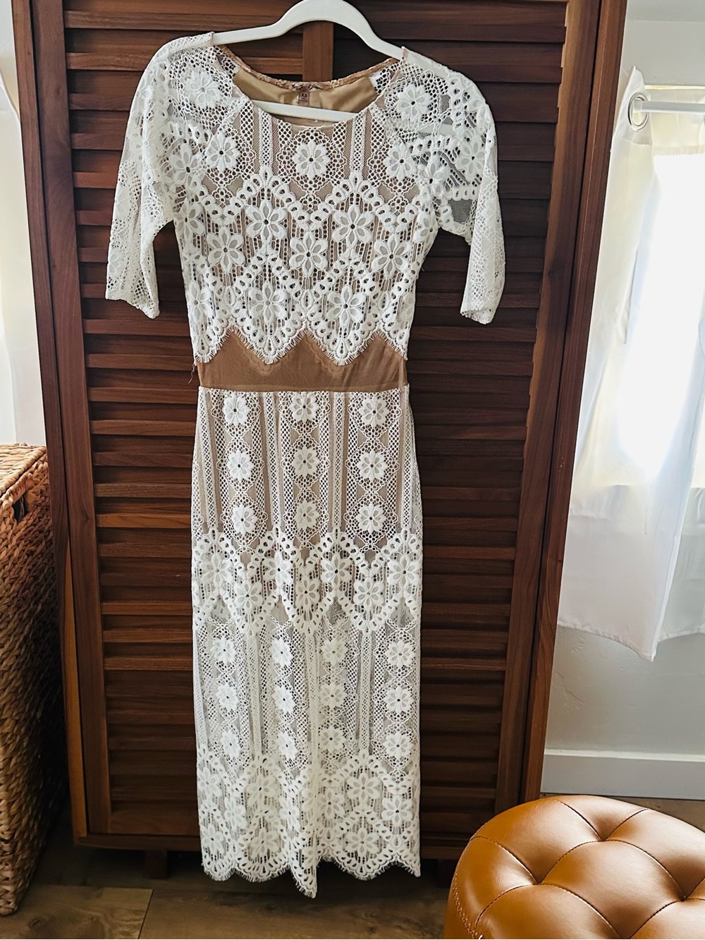 For Love & Lemons White Lace Dress